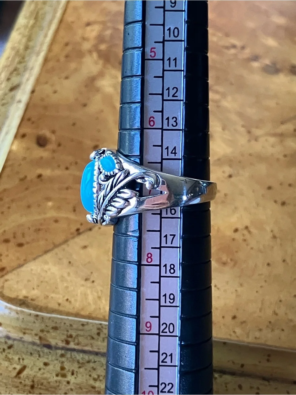 Sleeping Beauty Turquoise Sterling Silver Ring Size 7